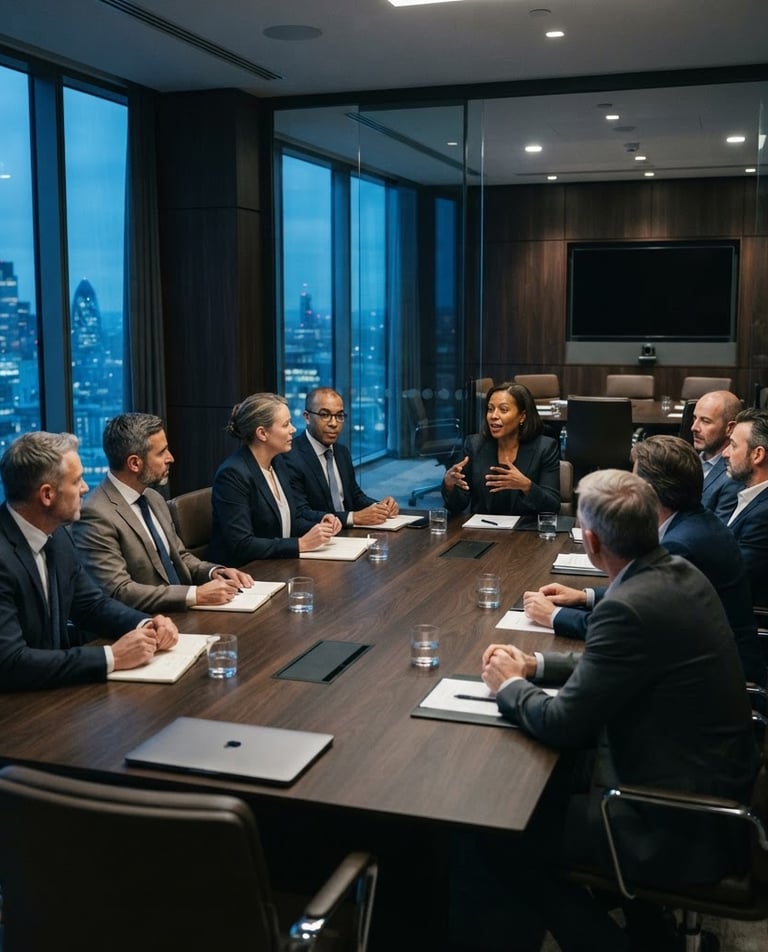 Business consultants developing strategic growth plans and brand positioning strategies