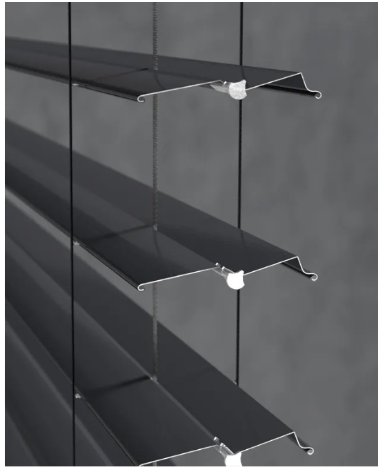 a black and white blinds with a black blind blind