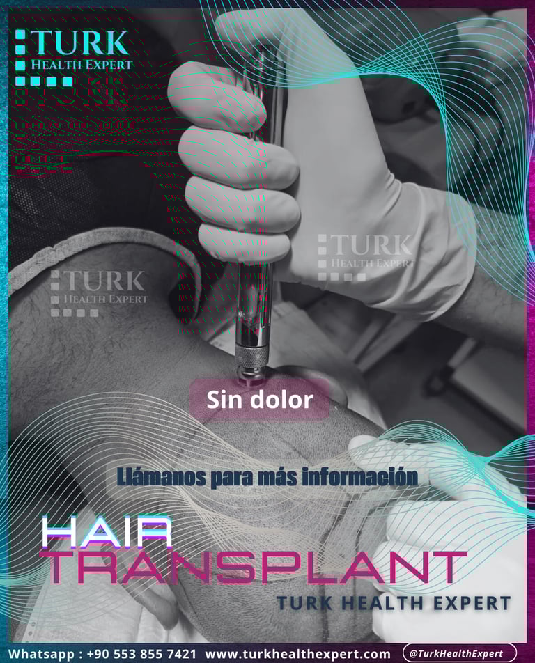 Greffe de cheveux sans douleurs