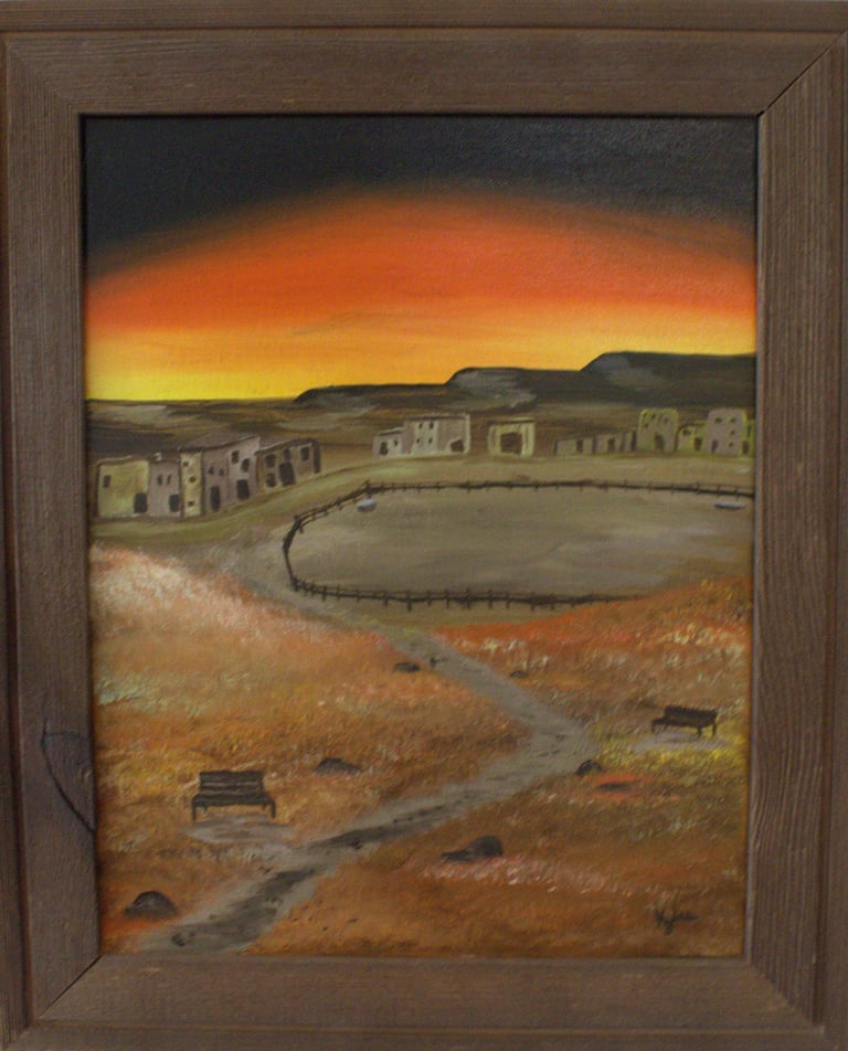 Sunset on the Fire Range (painting) Kylee Nicole Smith