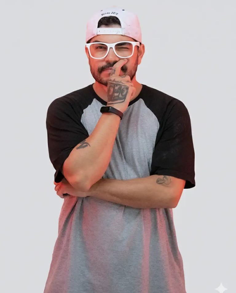 Ticko Bboy com óculos usualdance fundo branco