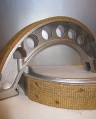 brake shoe relined, vintage brake shoes relining, custom brake relining, classic car brakes, restoration brakes, bonded brake