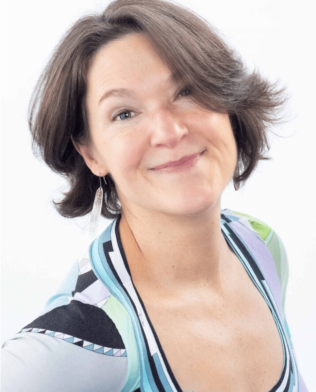 a woman with a short haircut and a short haircut