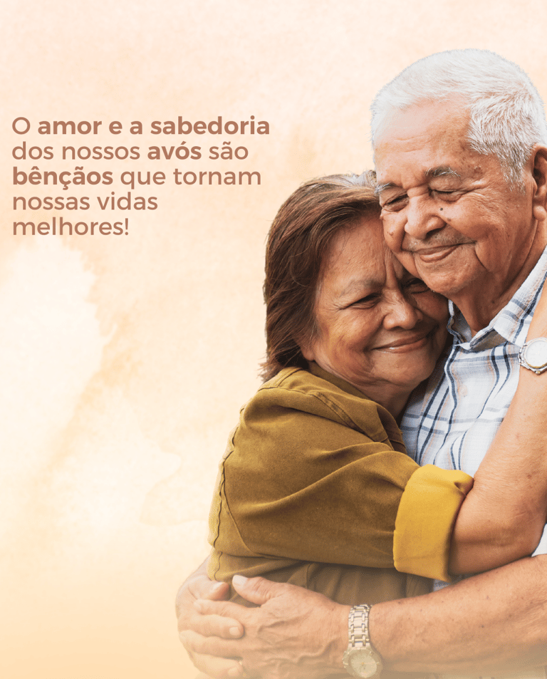 idosos se abraçando 