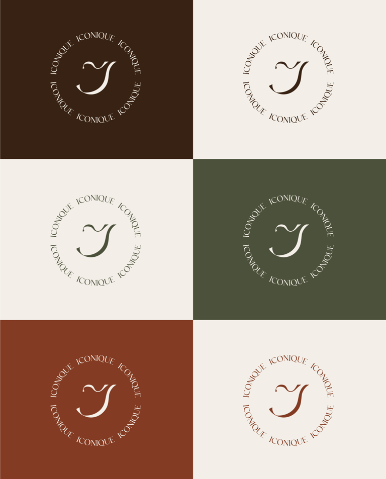 Logo circulaire pour Iconique, boutique d'ameublement de luxe à La Baule