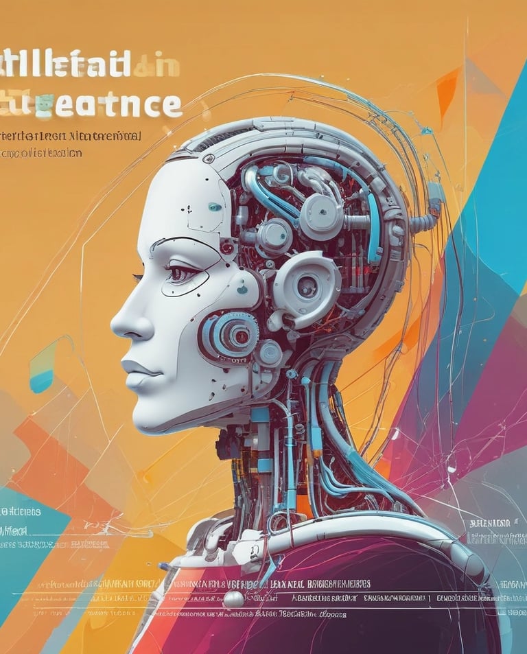 An open PDF book on a tablet with colorful design illustrations visible on the screen.