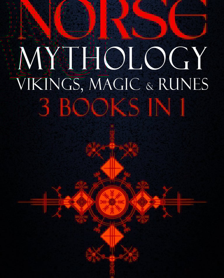 a book cover of a book with a red and black background