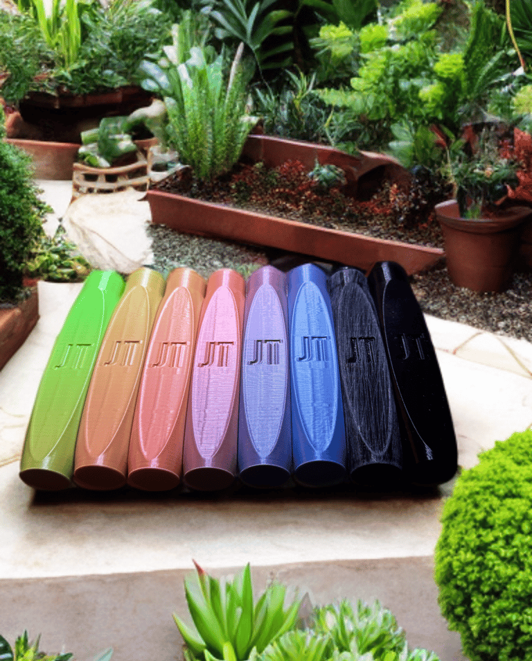porta canne, colorati in un giardino