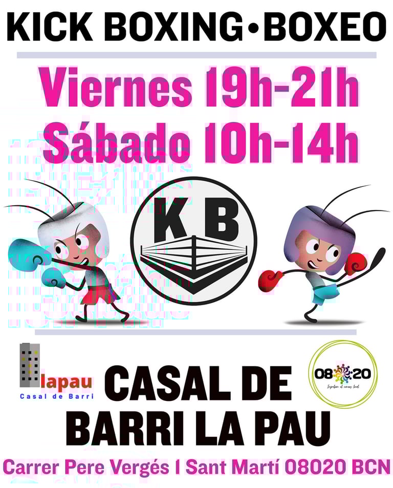 Cartel KickBoxing-Boxeo Kaizendo, viernes y sábados