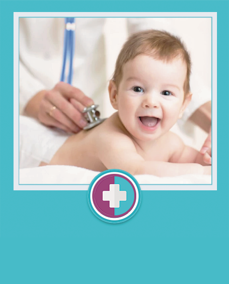 Pediatrics & Neonatology in Electronic city, A baby in a hospital gown with a doctor's name on it