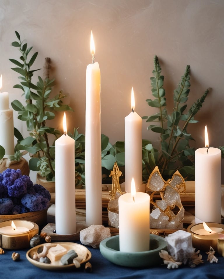 An elegant reading space adorned with mystical decor.