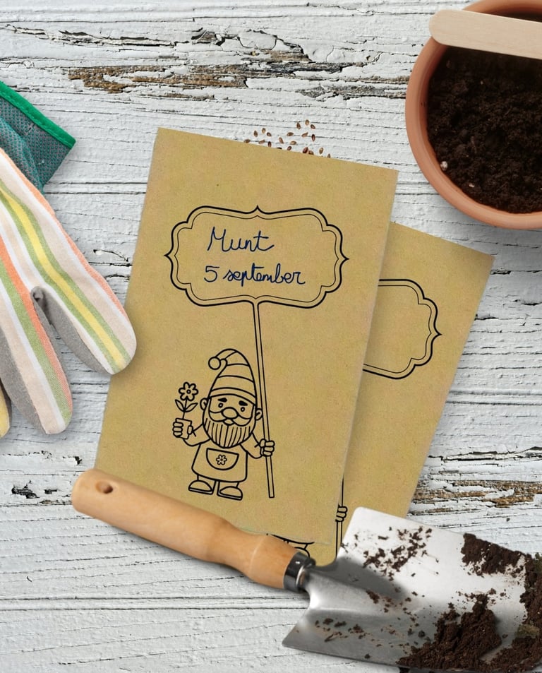 Bewaar je eigen zaadjes in deze leuke kraft zaadzakjes