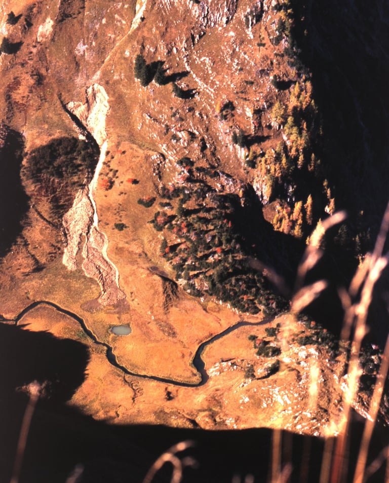 Herbst Bach See Schatten Berg