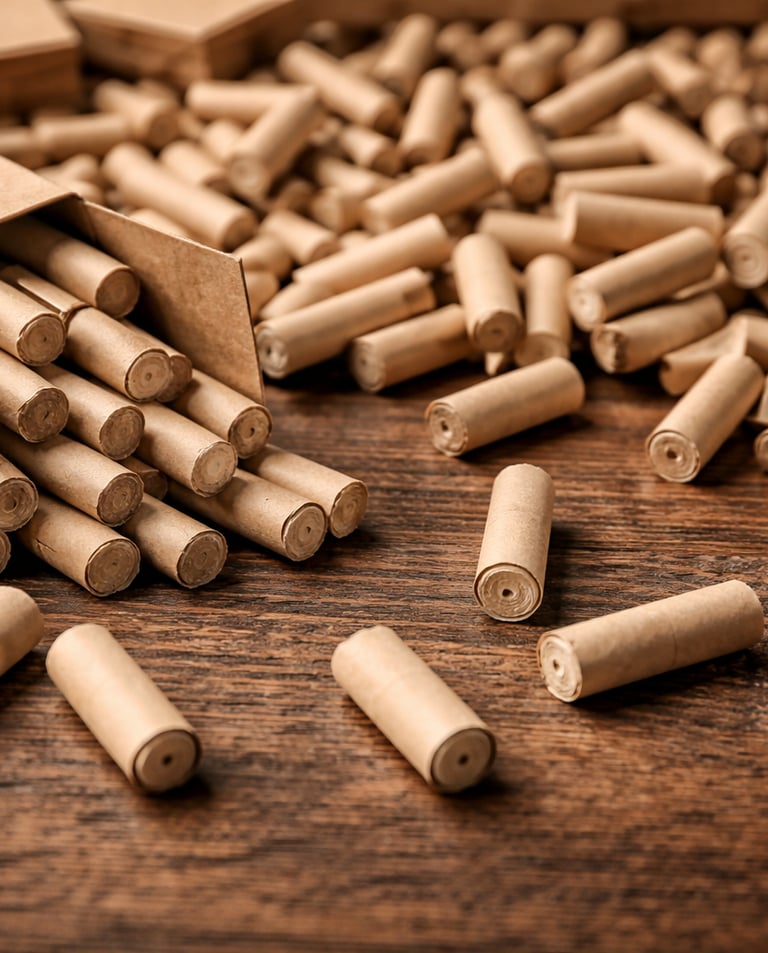 Filtros de carton desordenados