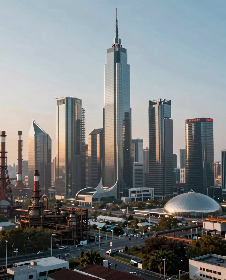 Modern architecture where big finance firm will work in