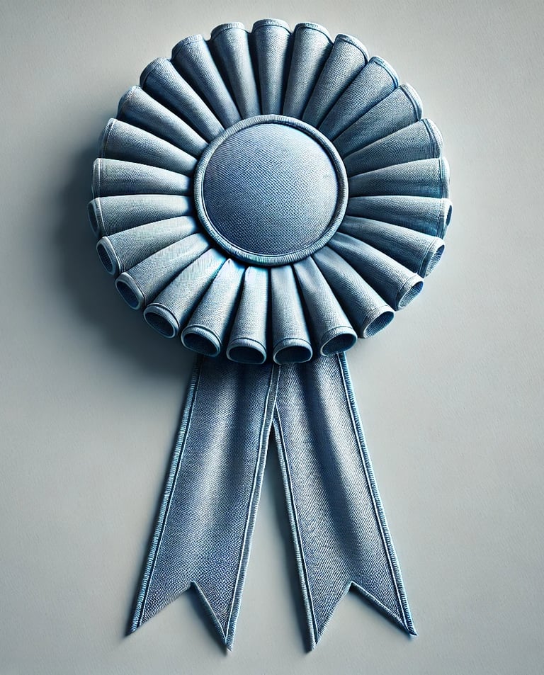 Blue ribbon.