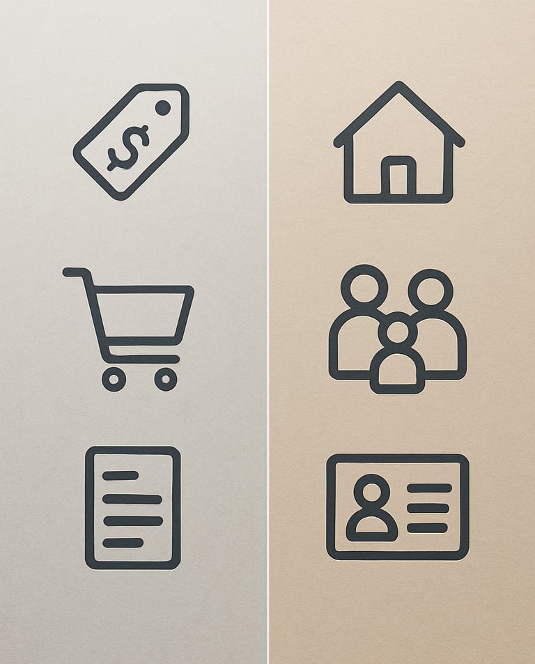 Duas-colunas-lado-a-lado-uma-transparente-com-ícones-informações-comerciais