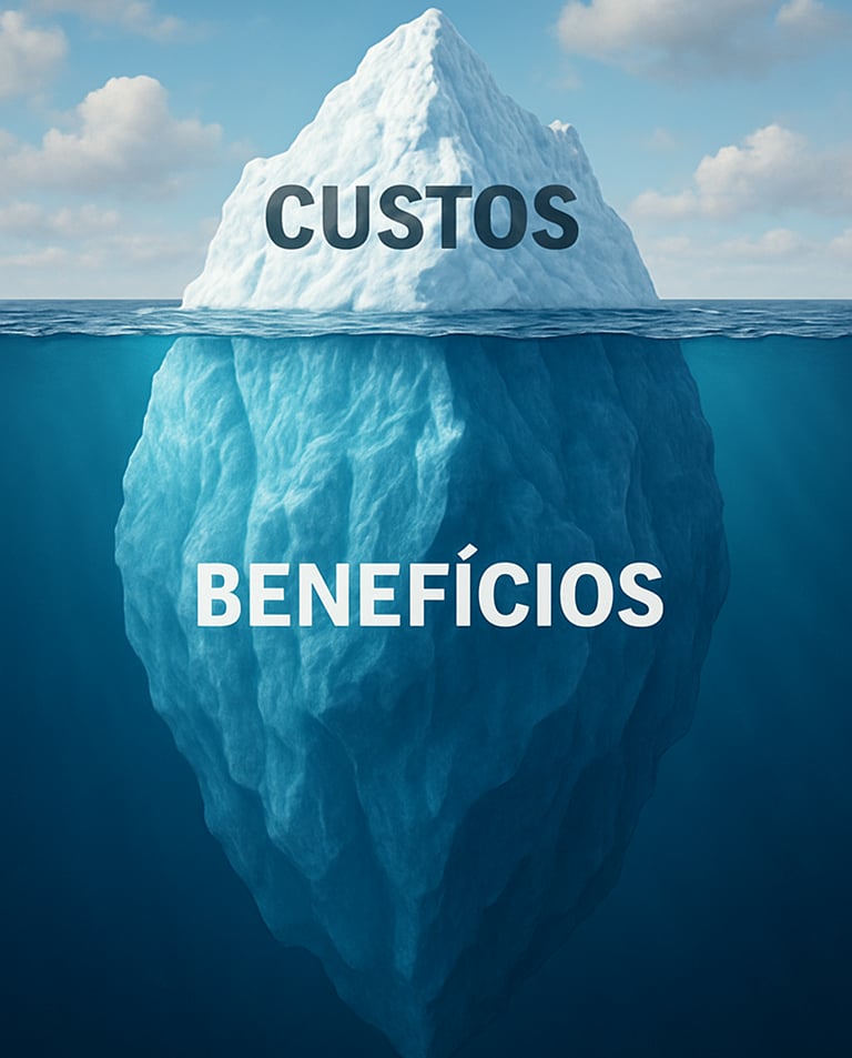 Iceberg-mostrando-custos-benefícios-visíveis