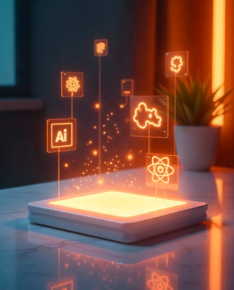 Mesa-categorias-ferramentas-representadas-ícones-design-marketing-produtividade-desenvolvimento-web