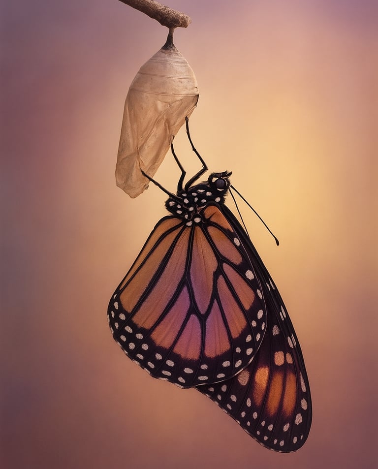Metamorfose-visual-borboleta-emergindo-casulo