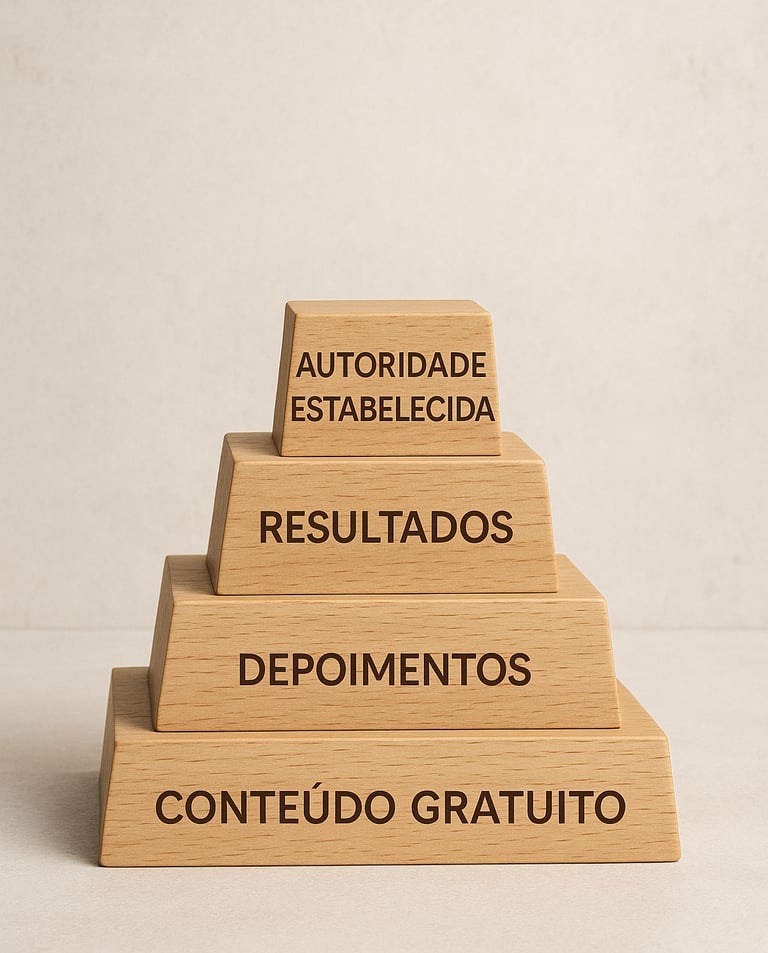 Pirâmide-representando-construção-confiança-com-elementos-conteúdo-gratuito