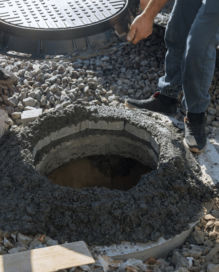 Civil foundation laying for STP trenching project by Gavi Infra team