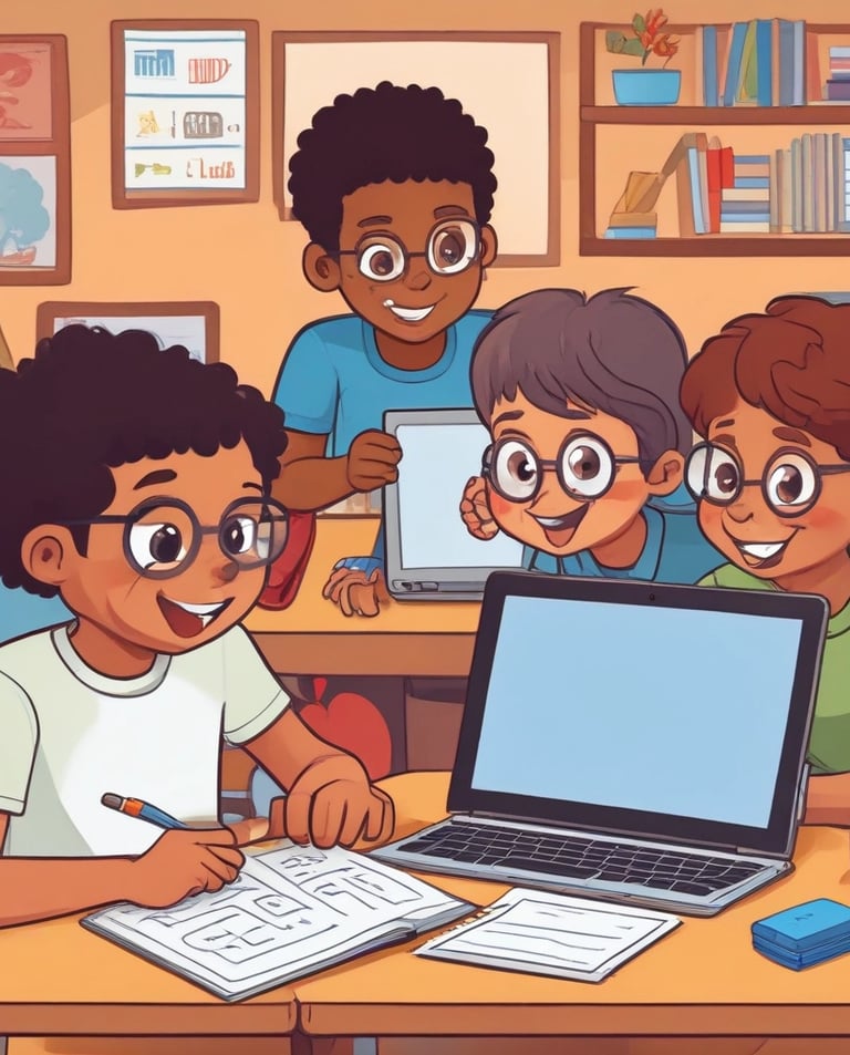 a blue sky and some green leaves and branches