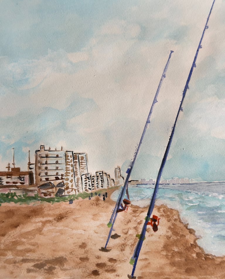 Pintura en acuarela – arte pintado a mano en papel