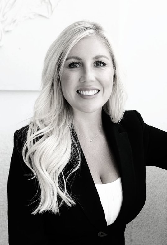 a woman in a black and white photo