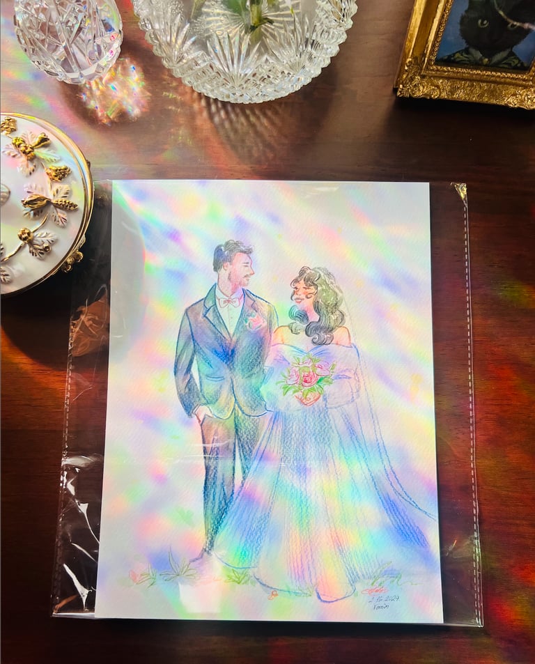 live wedding guest painting 