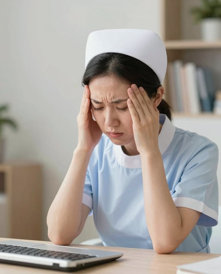 A smiling nurse sharing a heartfelt moment with a patient in a sunlit hospital room.