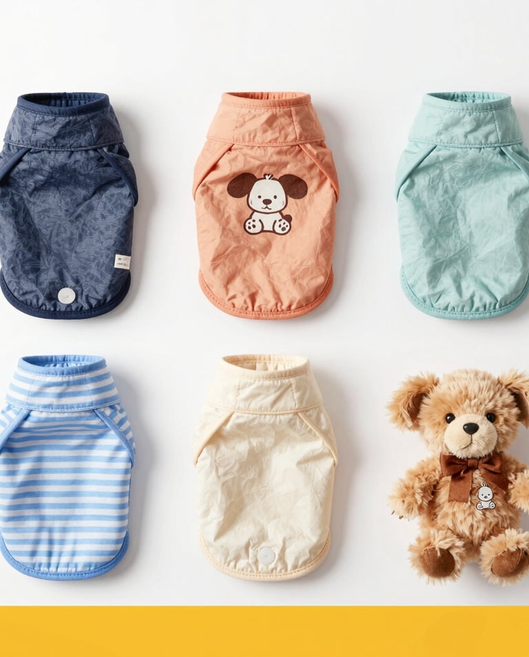 Close-up of colorful hair accessories and stylish sunglasses on a bright background.