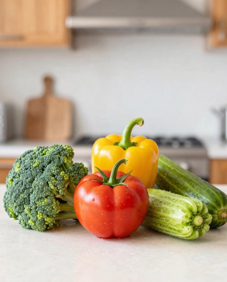 An arrangement of kitchen essentials including cutting boards and utensils on a warm wooden table.