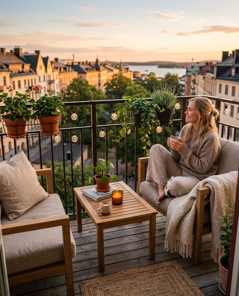 Minimal balcony furniture for small outdoor spaces