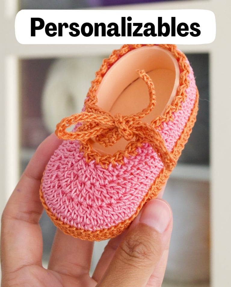 Zapatillas crochet bebe regalo