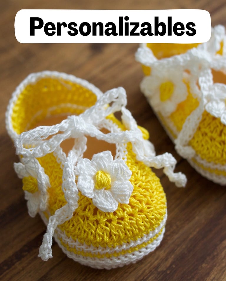 Zapatillas crochet bebe regalo