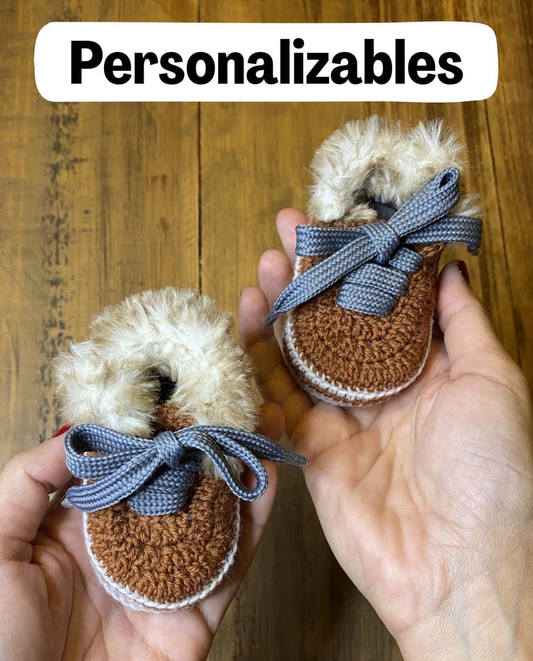 Zapatillas crochet bebe regalo