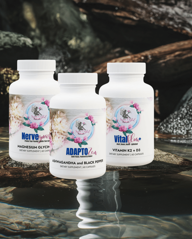Nighttime D3, K2, Magnesium, and Ashwagandha supplements for relaxation and sleep 