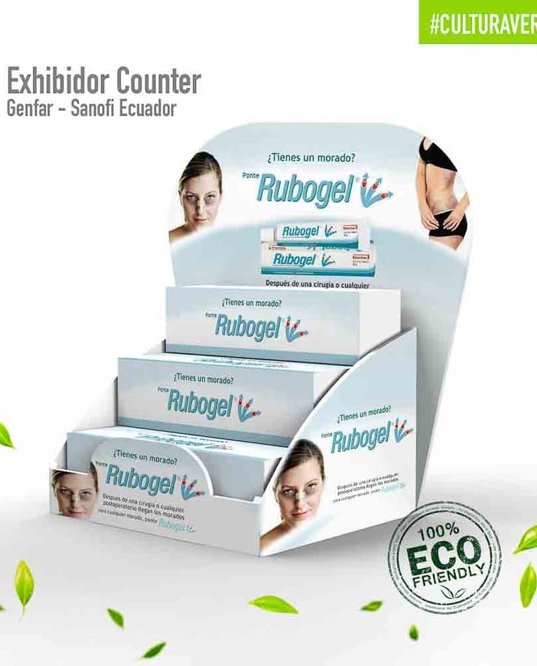 Exhibidor de counter hecho en cartón