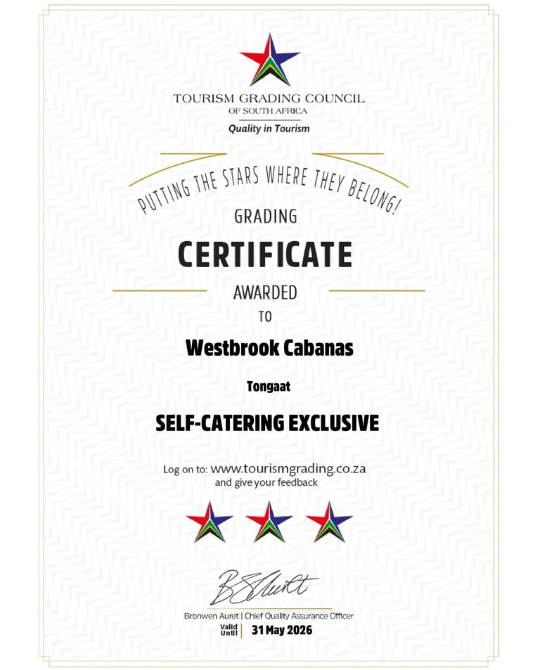 a certificate certificate for a self - catering business