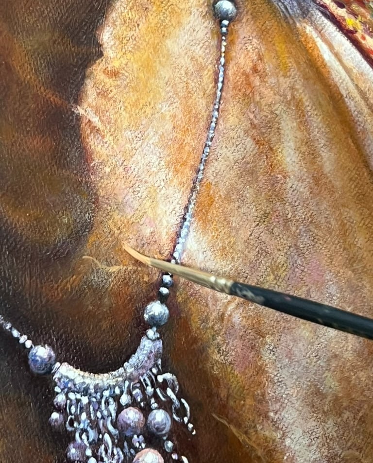 Maamar Tazi Close Up Painting
