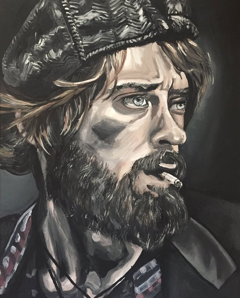portrait of a man smoking