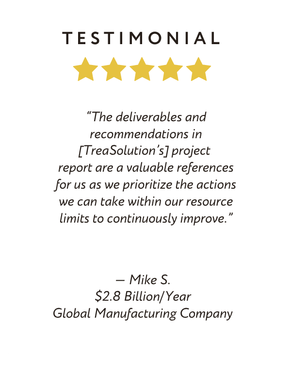 TreaSolution Client Testimonial - Manufacturing
