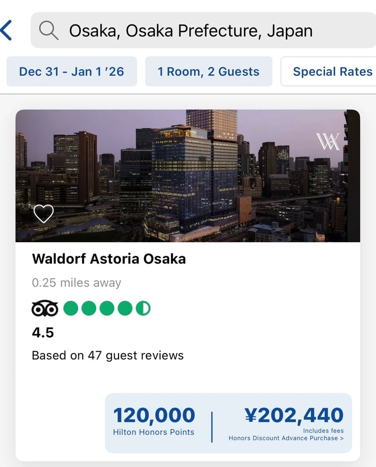 Hilton ซื้อคะแนนแถมโบนัส 100%