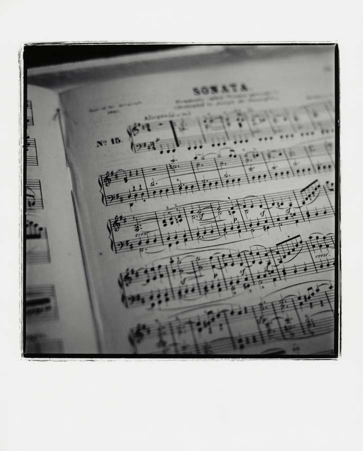 Book of Sebastian Bach's sonatas.
