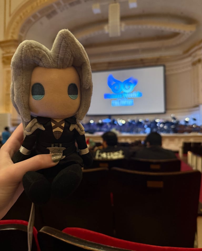 Sephiroth plushy at Distant Worlds Concert in NYC Carnegie Hall