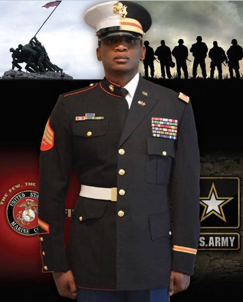 Military Graphic Design for a Retirement Ceremony's Invitation Card