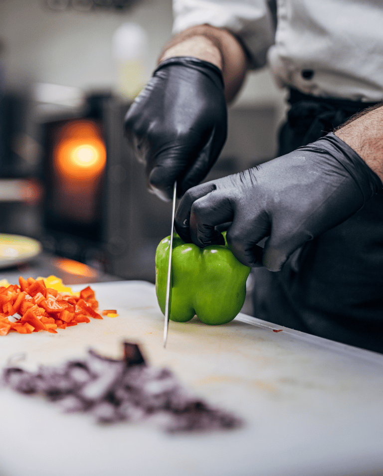 chef preparing catering platter