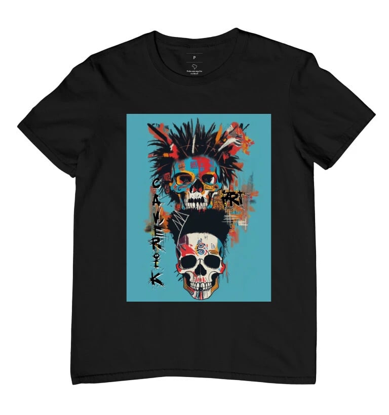 Camiseta da marca de street art, Cavérik Art Club, assinada pelo artista visual Sérgio Astral