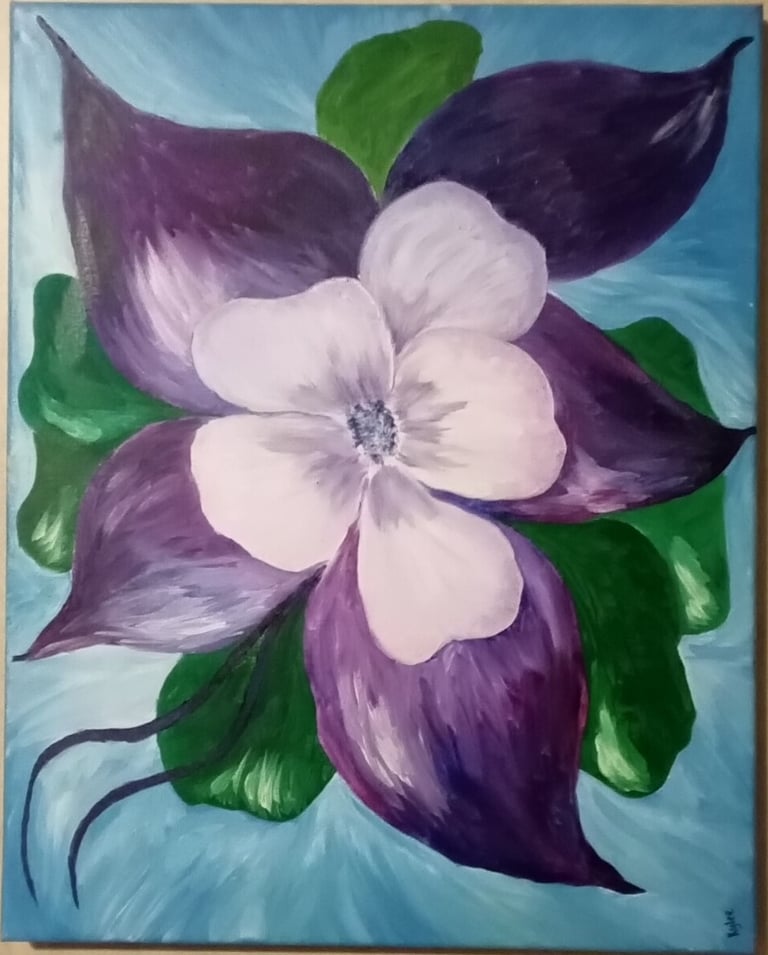 Impressive Aquilegia (painting) Kylee Nicole Smith